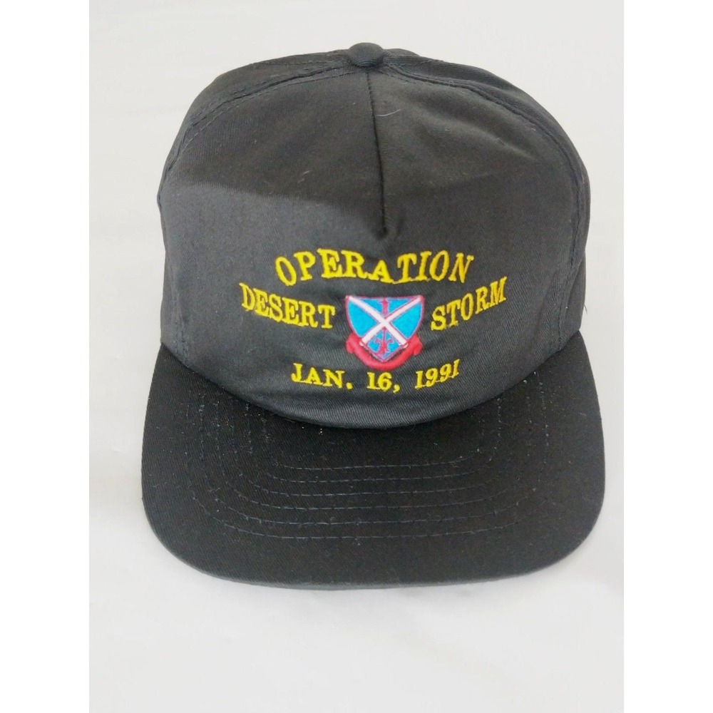 Vintage 1991‎ Operation Desert Storm Hat Cap Black Embroidery